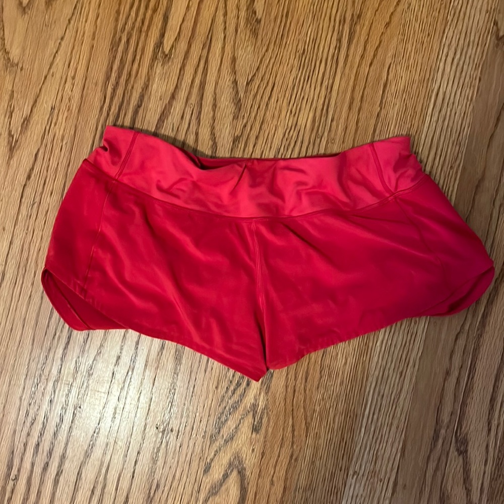 lululemon red shorts size 6.